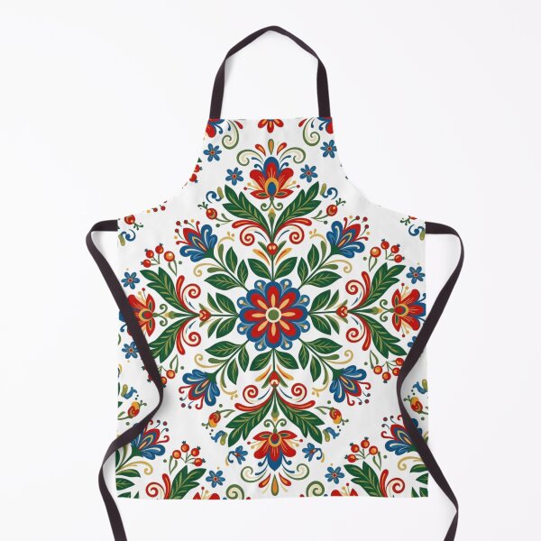 Item preview, Nordic Botanical Pattern - Scandinavian Folk Art Floral designed and sold by Retro Mood Co.