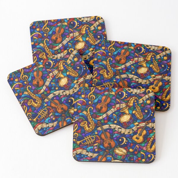 Item preview, Stained Glass Music Flow Pattern designed and sold by Dresut.