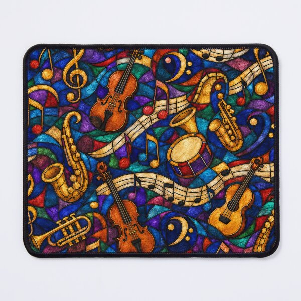 Item preview, Stained Glass Music Flow Pattern designed and sold by Dresut.
