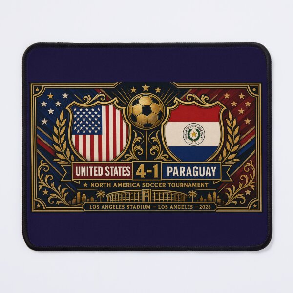 Item preview, USA Paraguay 4-1 Ornate Artwork designed and sold by BrickByDream.