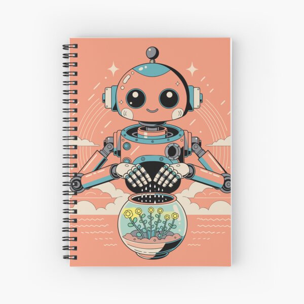 Item preview, Retro Robot Gardener | Cute 80s Vintage Robot with Neon Plants | Futuristic Aesthetic Sticker designed and sold by inkfusionhub99.