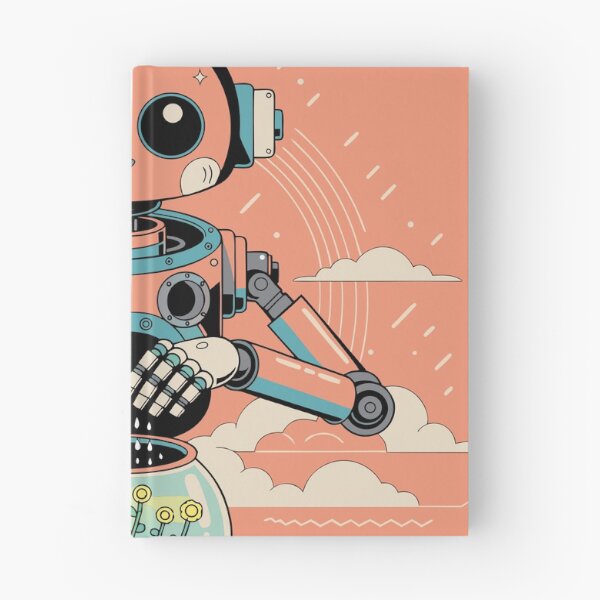 Item preview, Retro Robot Gardener | Cute 80s Vintage Robot with Neon Plants | Futuristic Aesthetic Sticker designed and sold by inkfusionhub99.