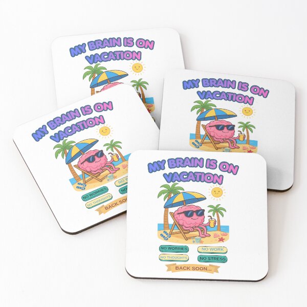 Item preview, Brain On Vacation Mental Health Design designed and sold by NeuroJoyStudio.