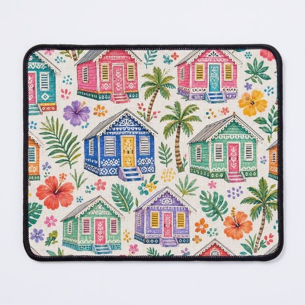 Item preview, Chattel House Seamless Pattern - Tropical Barbados Collection designed and sold by Monkey Corner Studio.