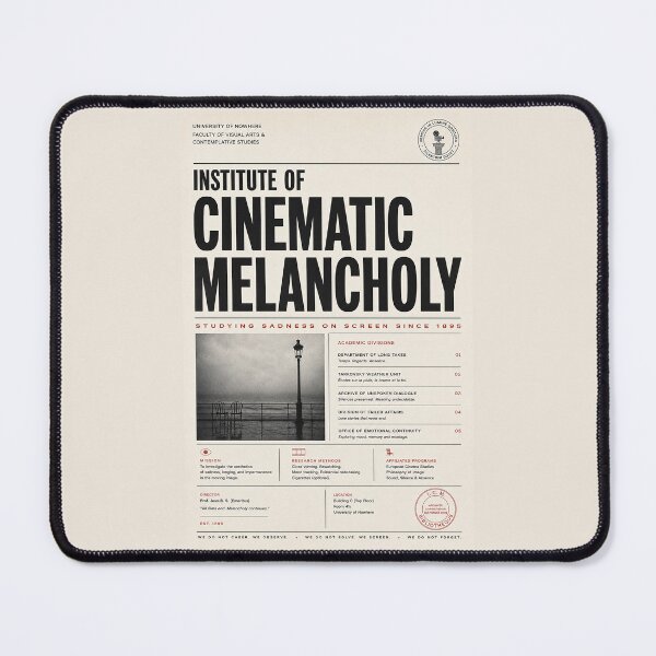 Item preview, Institute of Cinematic Melancholy – Fake Academic Poster designed and sold by Grand Illusions.