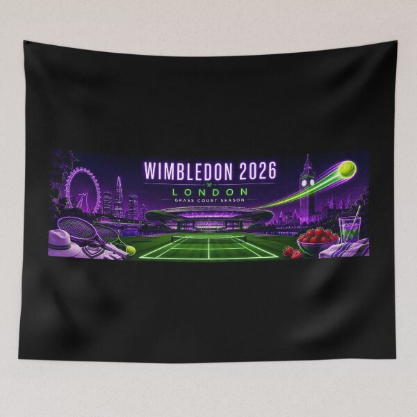 Item preview, Wimbledon 2026 Neon Tennis, London Night Tennis Cup, Grass Court Synthwave Coffee Mug designed and sold by emaga.