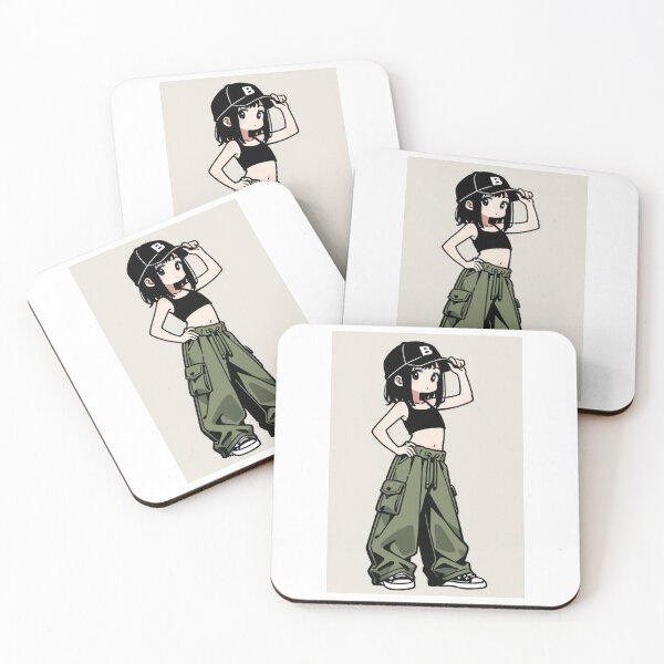 Item preview, Fashion - silhouet woman crop cargo designed and sold by AnimeShin.