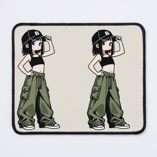 Item preview, Fashion - silhouet woman crop cargo designed and sold by AnimeShin.