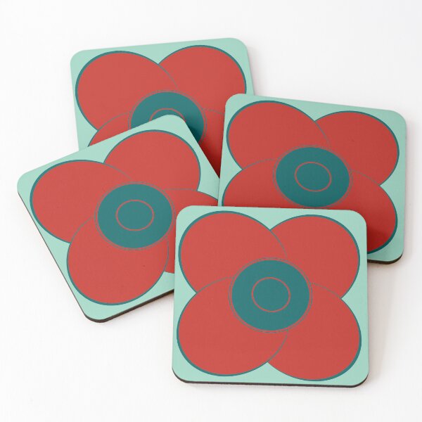 Item preview, Green and Red Vintage Flowers Design 94 designed and sold by StefanStudioArt.