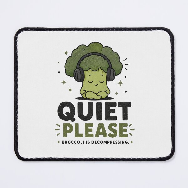 Item preview, Quiet Please - Funny Introvert Broccoli Design designed and sold by BlackSector77.
