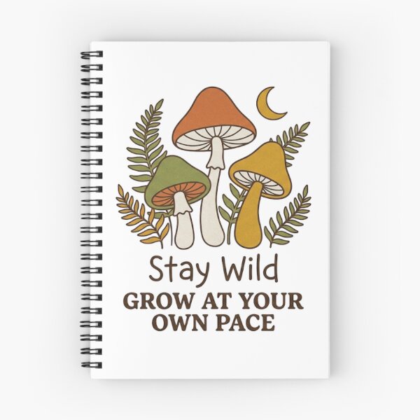 Item preview, Stay Wild Retro Botanical Mushroom Cottagecore designed and sold by Prints by Mat.