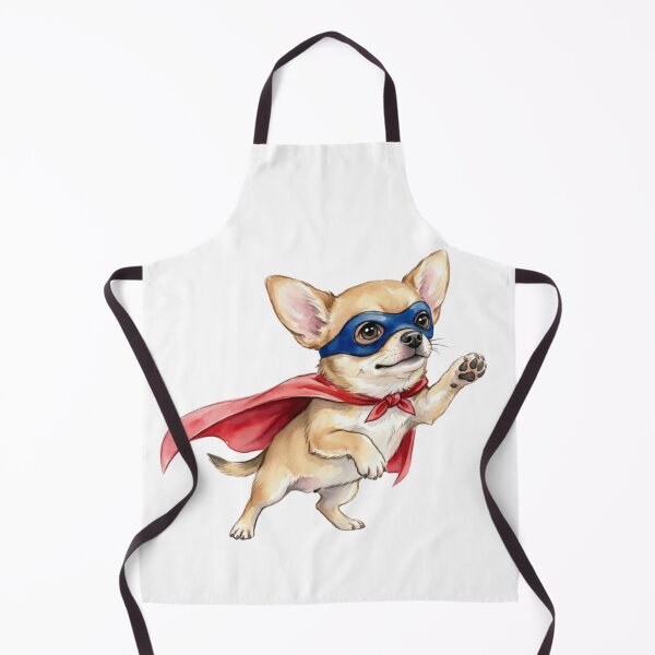 Item preview, Cute Chihuahua Superhero with Blue Mask and Red Cape designed and sold by Prints by Mat.