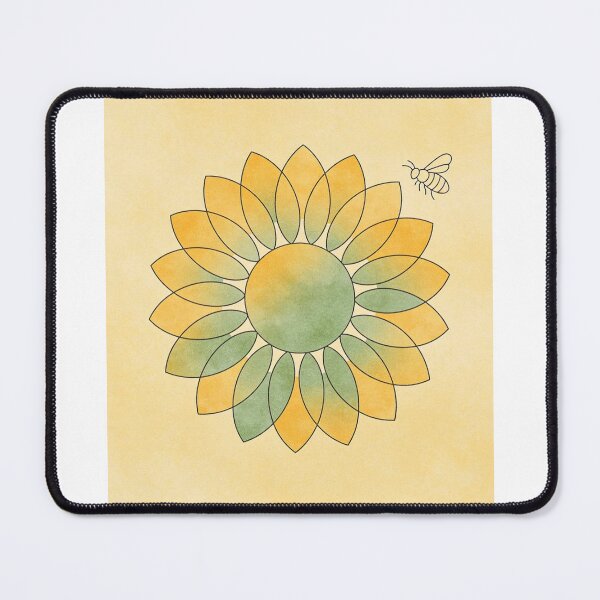 Item preview, Geometric Sunflower with a Little Bumblebee designed and sold by EmylDesigns.