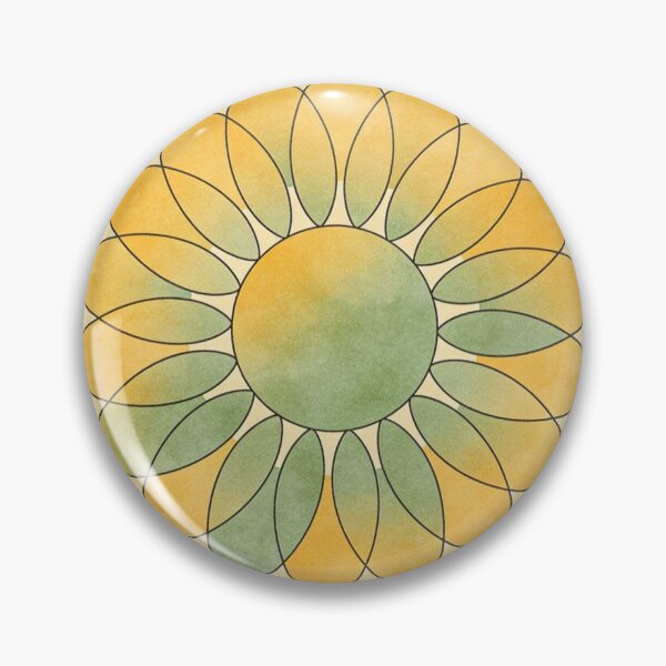 Item preview, Geometric Sunflower with a Little Bumblebee designed and sold by EmylDesigns.