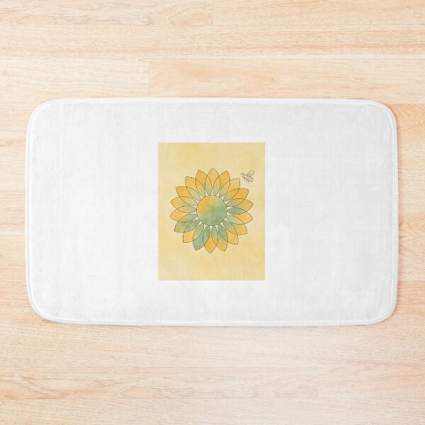 Item preview, Geometric Sunflower with a Little Bumblebee designed and sold by EmylDesigns.
