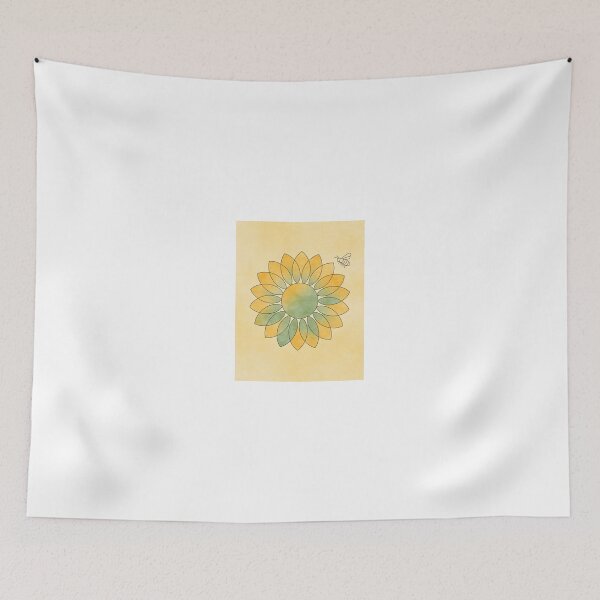 Item preview, Geometric Sunflower with a Little Bumblebee designed and sold by EmylDesigns.