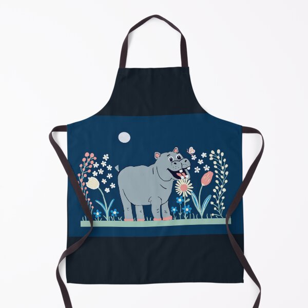 Item preview, Cheerful Hippo in a Flower Garden designed and sold by Elaine M Hayward .