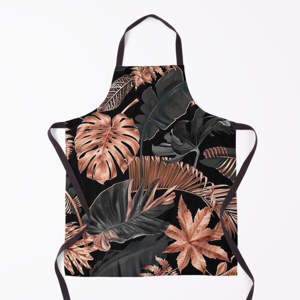 Item preview, Dark Tropical Leaves Seamless Pattern – Gold & Black Botanical Design designed and sold by 555Design.