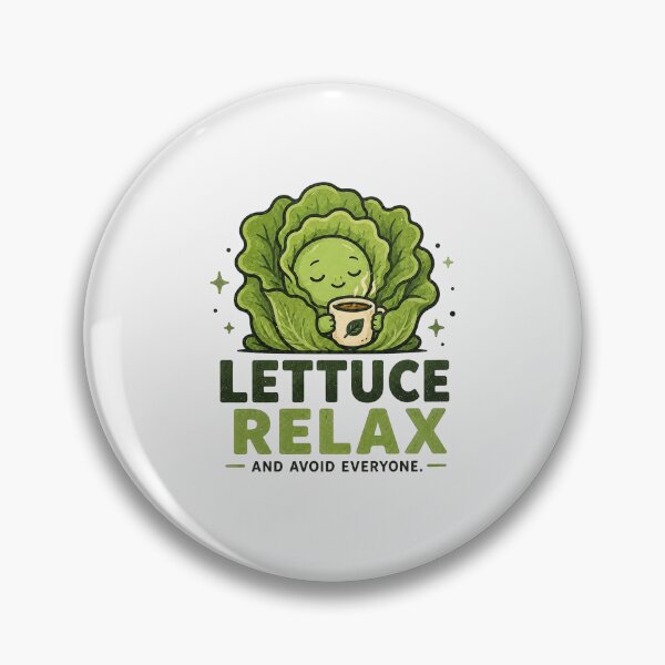Item preview, Lettuce Relax - Funny Introvert Vegetable Design designed and sold by BlackSector77.