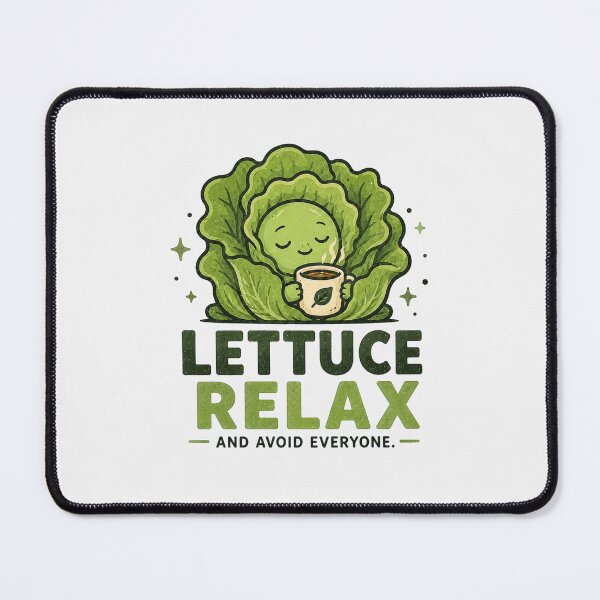 Item preview, Lettuce Relax - Funny Introvert Vegetable Design designed and sold by BlackSector77.