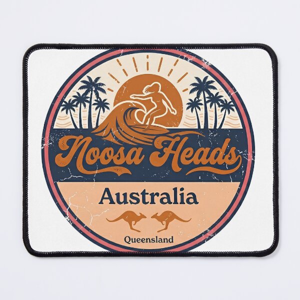 Item preview, Retro Noosa Heads Surf Sticker - Vintage Australia Beach Badge designed and sold by Pixel-Lift.