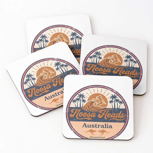Item preview, Retro Noosa Heads Surf Sticker - Vintage Australia Beach Badge designed and sold by Pixel-Lift.
