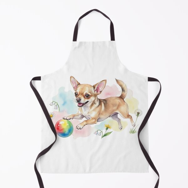 Item preview, Funny Chihuahua with colorful rainbow ball designed and sold by Prints by Mat.