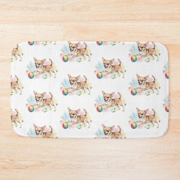 Item preview, Funny Chihuahua with colorful rainbow ball designed and sold by Prints by Mat.