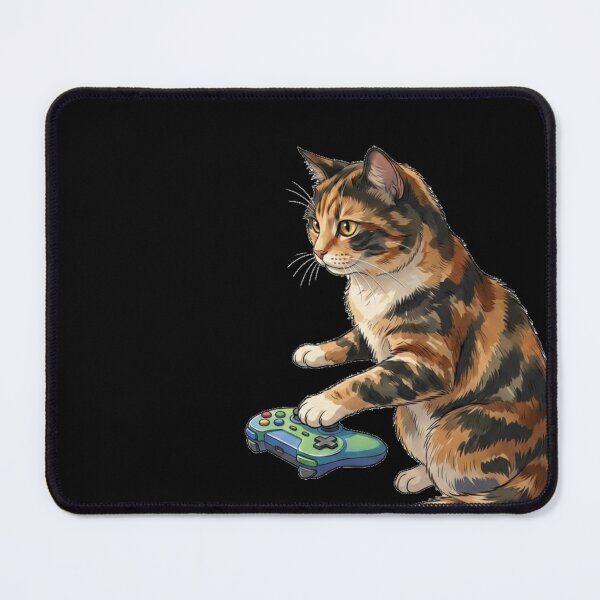 Item preview, Cute Gamer Cat with Headset Watercolor Illustration designed and sold by Wild Horizon Studio.