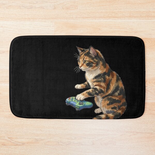 Item preview, Cute Gamer Cat with Headset Watercolor Illustration designed and sold by Wild Horizon Studio.