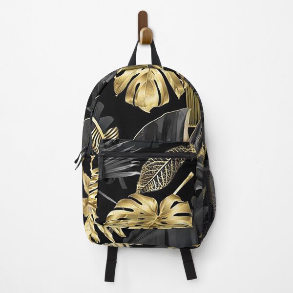 Item preview, Dark Tropical Leaves Seamless Pattern – Gold & Black Botanical Design designed and sold by 555Design.