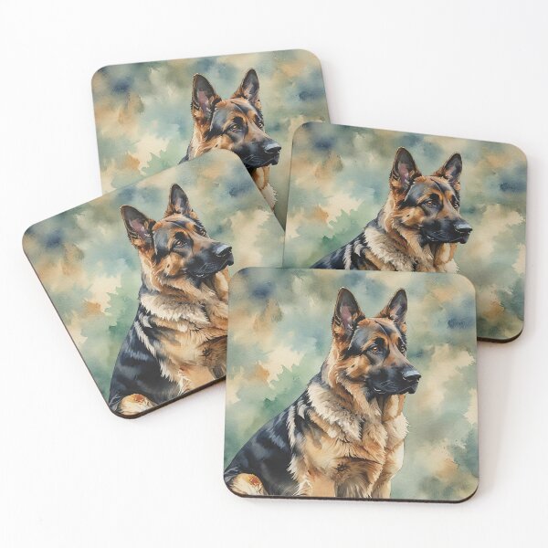Item preview, German Shepherd Watercolor Dog Art designed and sold by MaverlyShop.