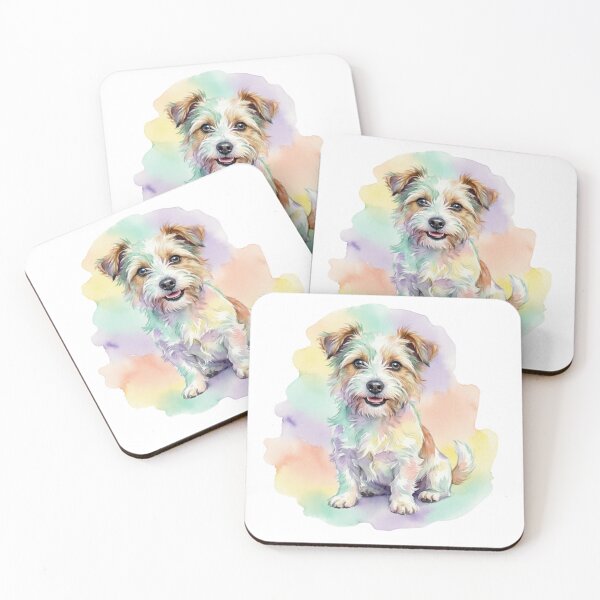 Item preview, Cute Jack Russell Terrier Colorful Sitting designed and sold by Prints by Mat.