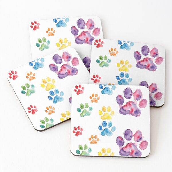 Item preview, Dog Paws Rainbow Colorful Pride Radiant designed and sold by Prints by Mat.