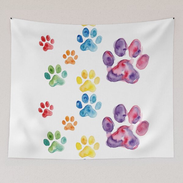 Item preview, Dog Paws Rainbow Colorful Pride Radiant designed and sold by Prints by Mat.