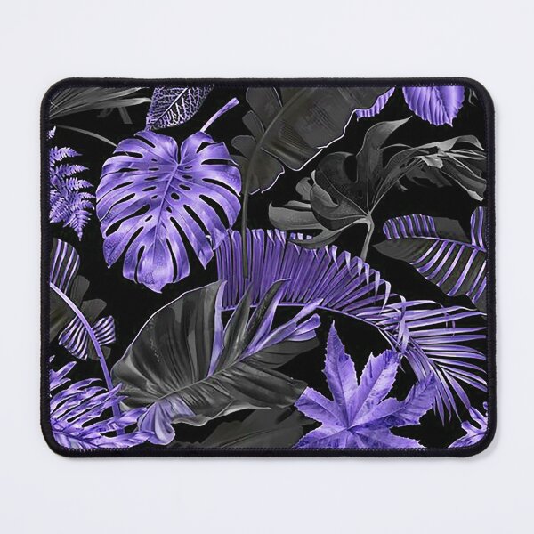 Item preview, Dark Tropical Leaves Seamless Pattern – Blue & Black Botanical Design designed and sold by 555Design.