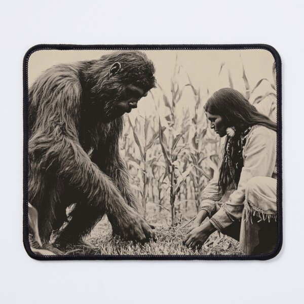 Item preview, Vintage Bigfoot Native American Monochrome Photo Art designed and sold by GSizzle1.