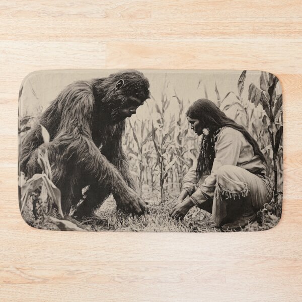 Item preview, Vintage Bigfoot Native American Monochrome Photo Art designed and sold by GSizzle1.