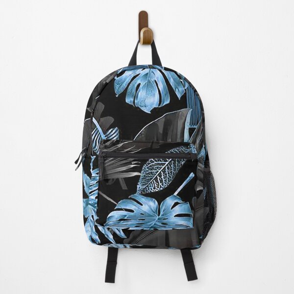 Item preview, Dark Tropical Leaves Seamless Pattern – Teal Blue & Black Botanical Design designed and sold by 555Design.