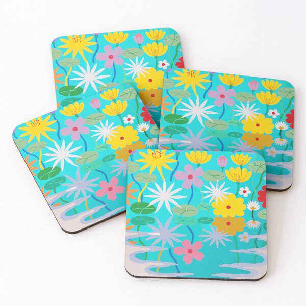 Item preview, Dreamy Impressionist Water Garden – Calm Artistic Aesthetic Sticker designed and sold by inkfusionhub99.