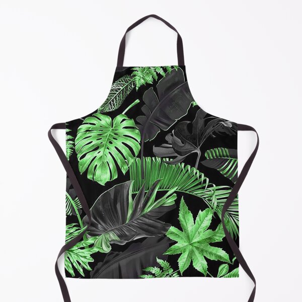 Item preview, Dark Tropical Leaves Seamless Pattern – Green & Black Botanical Design designed and sold by 555Design.