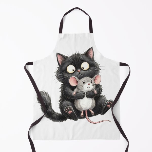 Item preview, Scared Black Cat Holding On Mouse designed and sold by Prints by Mat.