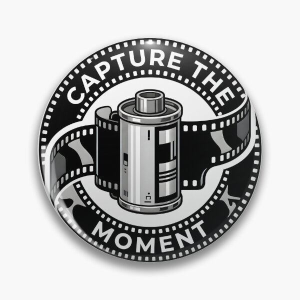Item preview, Capture The Moment Vintage Film Badge designed and sold by ZETORA Studio.