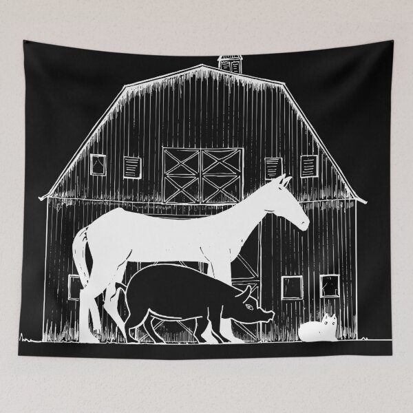 Item preview, Animal Farm: Minimalist Book Cover Tribute - Dark Version designed and sold by BarnBurns.