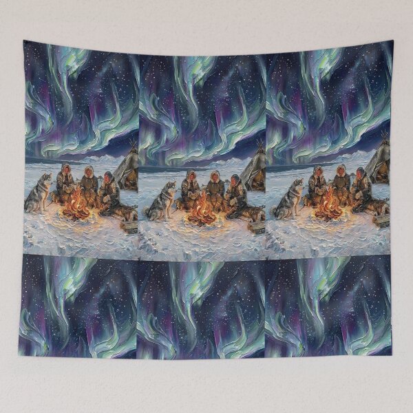 Item preview, Northern Lights Campfire Night designed and sold by MByunArt.