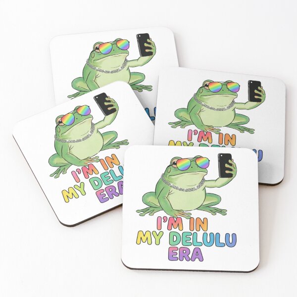 Item preview, Delulu Era Frog Taking Selfie Rainbow Sunglasses designed and sold by Prints by Mat.