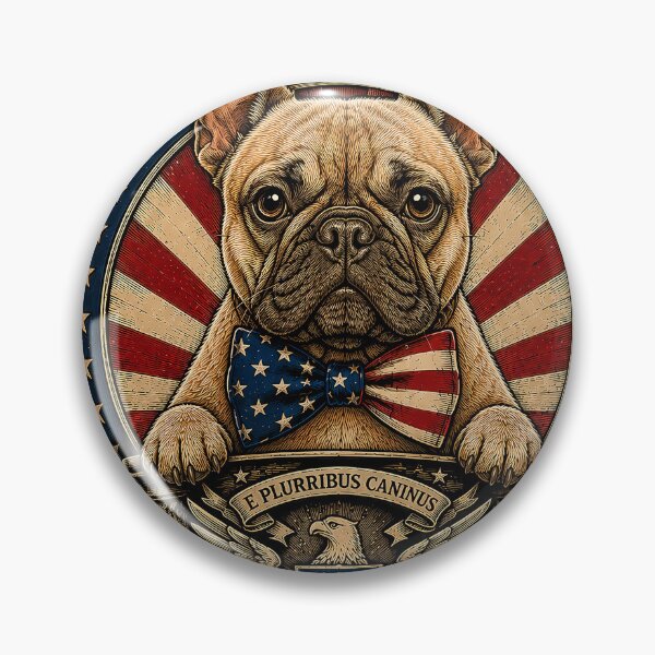 Item preview, In Dog We Trust Patriotic French Bulldog American Flag designed and sold by PetsArt.
