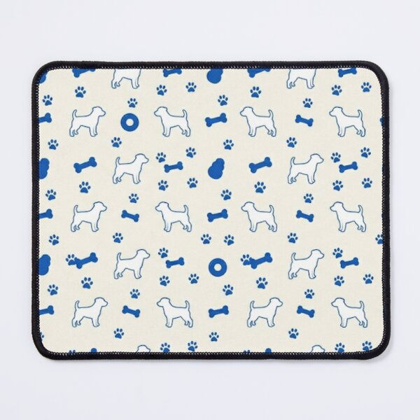 Item preview, Jack Russell Terrier Blue Geometric Motif Rhythmic designed and sold by Prints by Mat.
