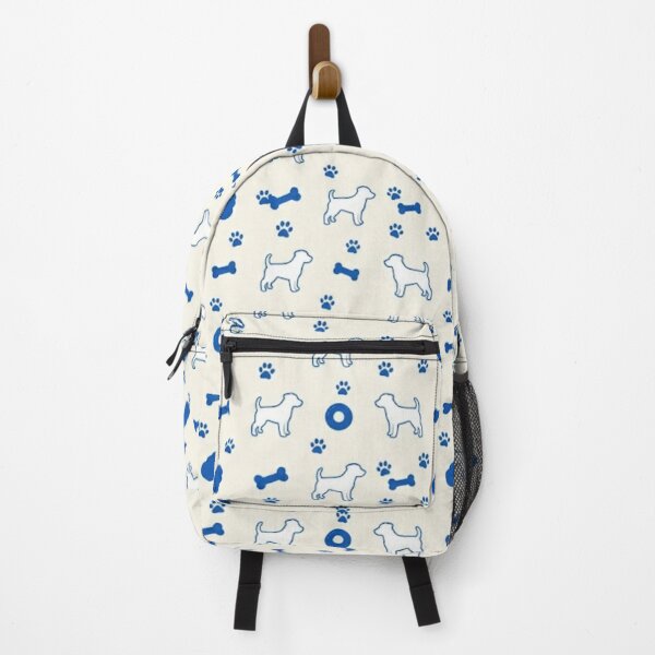 Item preview, Jack Russell Terrier Blue Geometric Motif Rhythmic designed and sold by Prints by Mat.