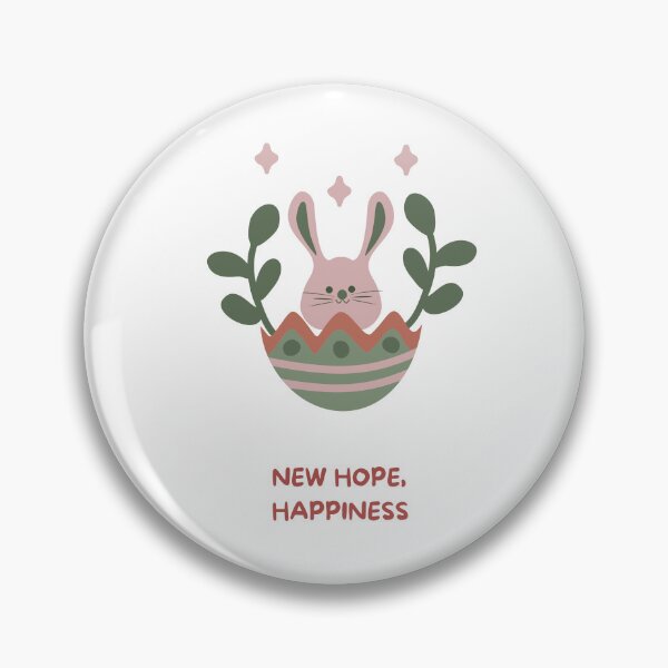 Artikelvorschau, New Hope Happiness Bunny Design, Cute Rabbit Quote, Positive Vibes Animal Art, Happy Easter Style Gift entworfen und verkauft von gluxdesing.